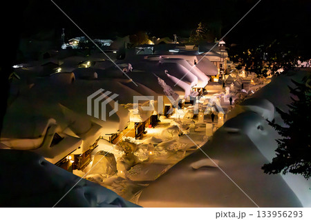 大内宿の雪景色と雪まつり 大内宿の雪景色と雪まつり 133956293
