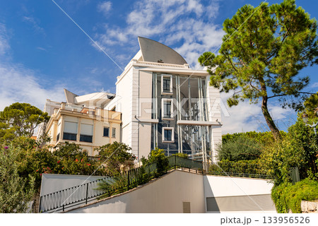 Modern style architecture house in the city of Monte Carlo, Monaco. 133956526
