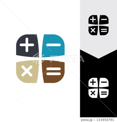 Calculator vector icon template background Calculator vector icon template background 133958791