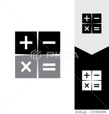 Calculator vector icon template background Calculator vector icon template background 133958806