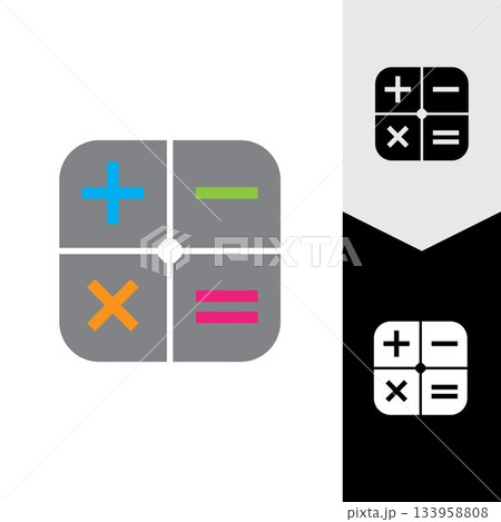 Calculator vector icon template background Calculator vector icon template background 133958808