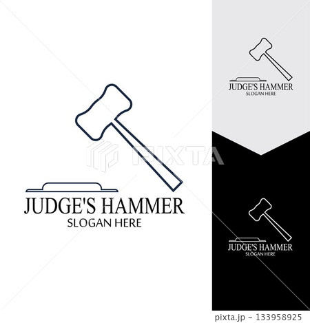 Hammer of a judge icon vector Hammer of a judge icon vector 133958925