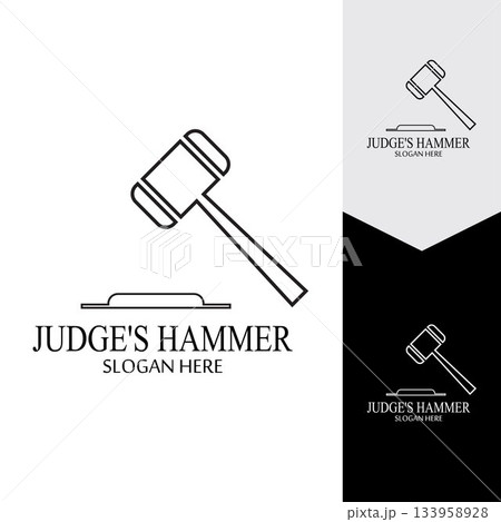 Hammer of a judge icon vector Hammer of a judge icon vector 133958928
