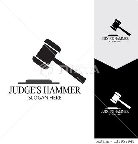 Hammer of a judge icon vector Hammer of a judge icon vector 133958949