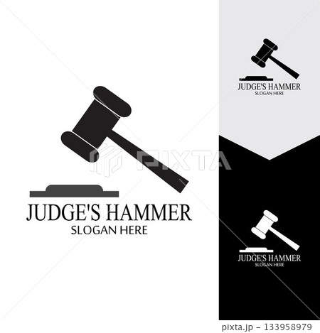 Hammer of a judge icon vector Hammer of a judge icon vector 133958979