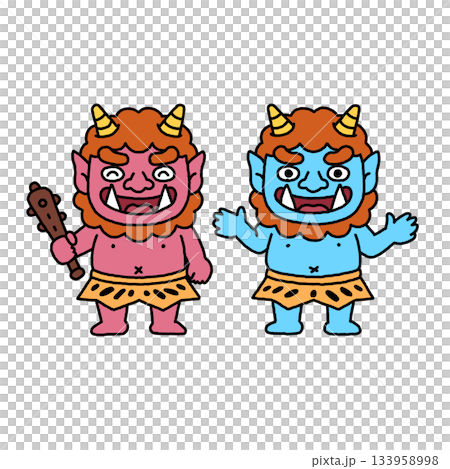 一對友好的紅藍惡魔 133958998