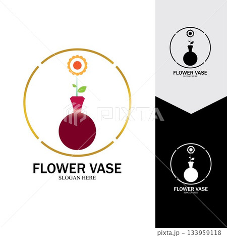 Flower vase vector icon Flower vase vector icon 133959118