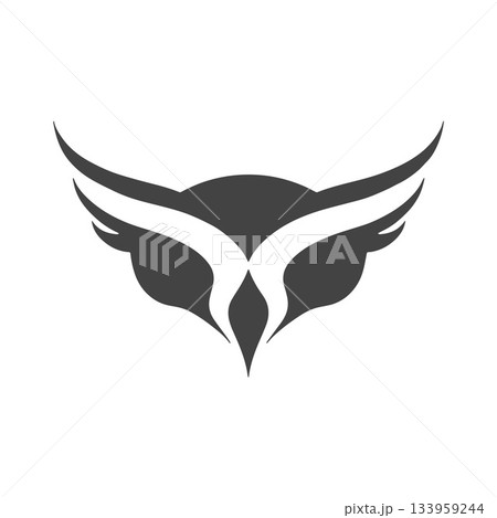 Modern Geometric Owl Symbol Showing Organized Intellectual Design 133959244