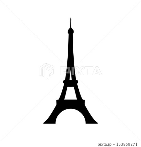 Motion-Tilt Eiffel Tower Emblem Representing Dynamic Parisian Spirit Motion-Tilt Eiffel Tower Emblem Representing Dynamic Parisian Spirit 133959271