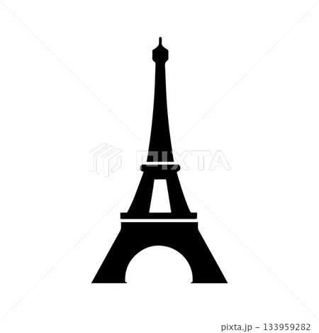 Abstract Overlap Tower Symbol Representing Paris in Modern Style Abstract Overlap Tower Symbol Representing Paris in Modern Style 133959282