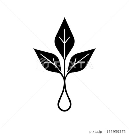 Elegant Herbal Pharmacy Logo with Natural Healing Symbol 133959373