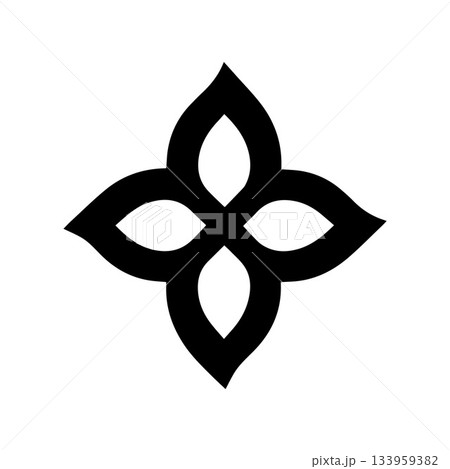 Clean Monochrome Pharmacy Emblem Showing Herbal Healing 133959382