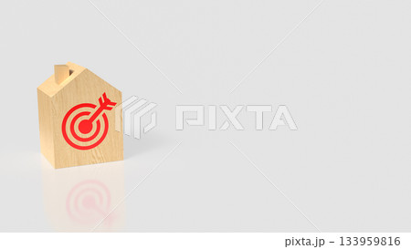 Real Estate Target Goal Investment Concept 3d render. Real Estate Target Goal Investment Concept 3d render. 133959816