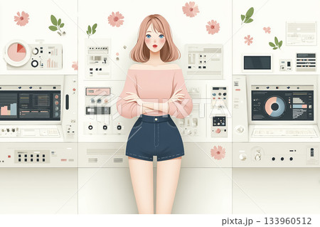 絵美シリーズ：高速分析モードの決めポーズ 133960512