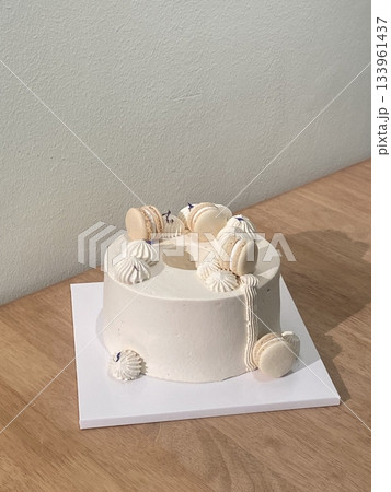 A delicious, fluffy cake with layers of rich flavor, perfect for any occasion. Often topped with frosting or fresh fruits, it's a sweet treat that brings joy to every bite. 133961437