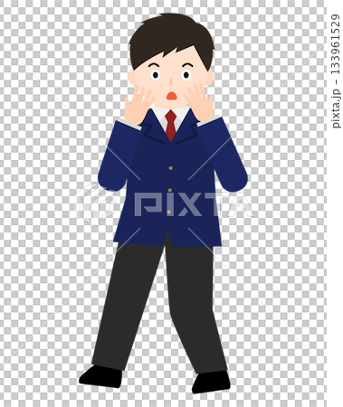 A boy surprised 133961529