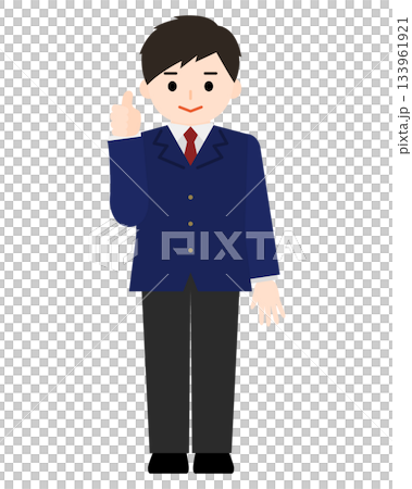 A boy giving a good sign 133961921