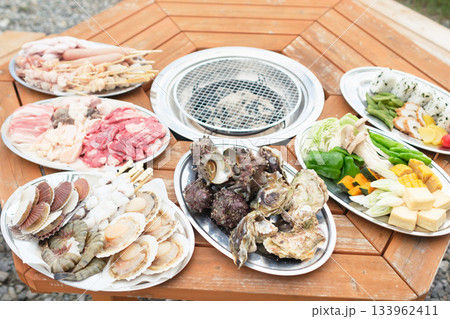 グランピング施設のBBQ食材セット グランピング施設のBBQ食材セット 133962411
