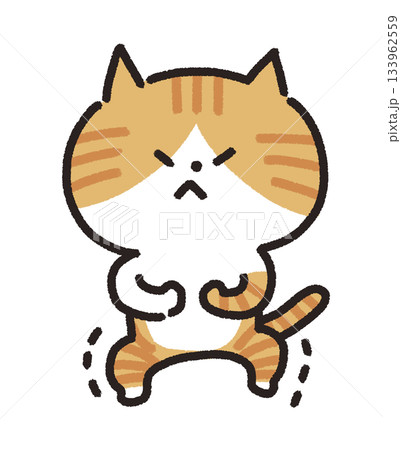 ストレッチする猫のイラスト ストレッチする猫のイラスト 133962559