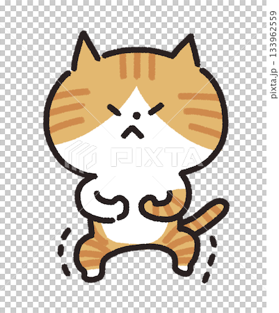 ストレッチする猫のイラスト ストレッチする猫のイラスト 133962559