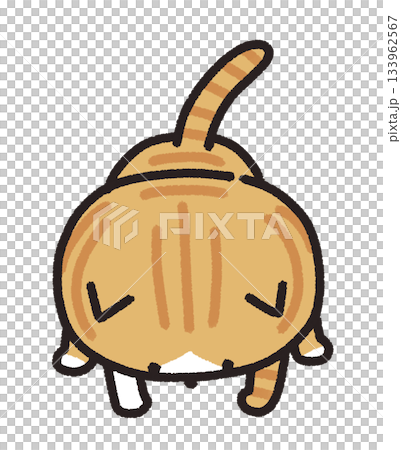 ストレッチする猫のイラスト 133962567