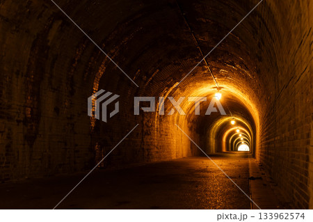 静岡県静岡市にある明治時代に竣工された宇津ノ谷トンネル 133962574