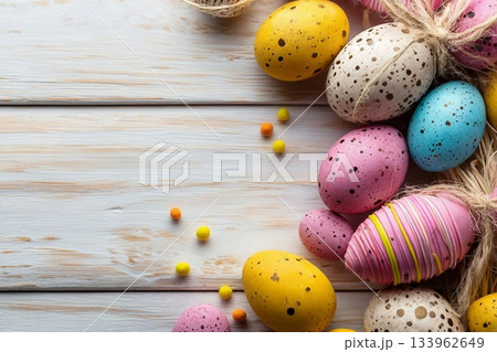 Easter Background with Easter Eggs Easter Background with Easter Eggs 133962649