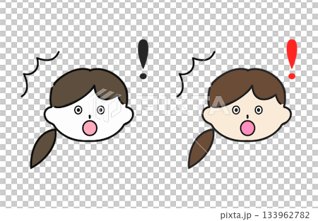 驚訝的女子臉上露出表情 133962782