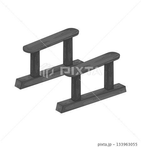 Illustration of t-bar row platform Illustration of t-bar row platform 133963055
