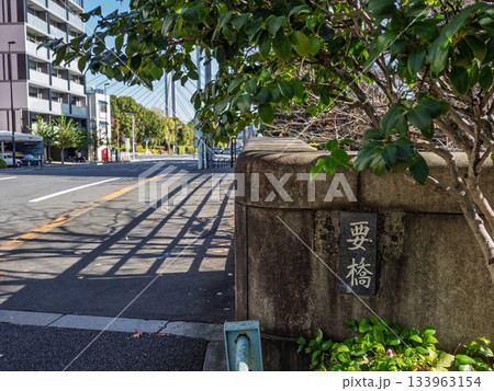 かつての大島川東支川に架かる「要橋」の銘板 かつての大島川東支川に架かる「要橋」の銘板 133963154