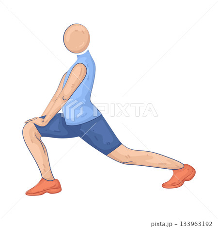 Illustration of man stretching Illustration of man stretching 133963192