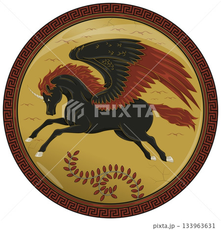Winged Horse from Greek Mythology Winged Horse from Greek Mythology 133963631