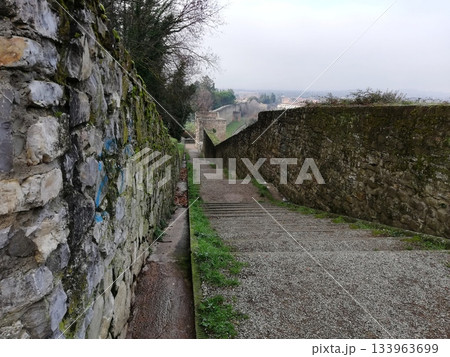 Stone Path Between Old Walls Stone Path Between Old Walls 133963699