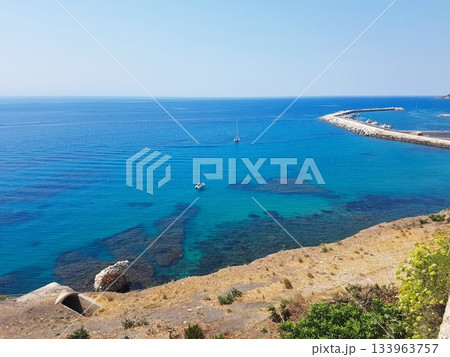 Panoramic View of Turquoise Sea in Sicily Panoramic View of Turquoise Sea in Sicily 133963757