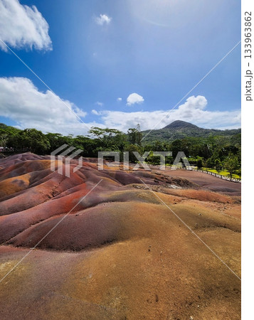 Colorful Sand Dunes Landscape Colorful Sand Dunes Landscape 133963862
