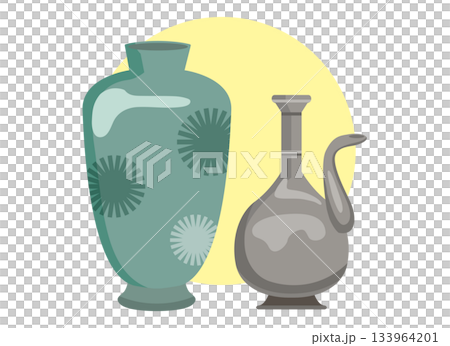 骨董品の壺のイラスト 骨董品の壺のイラスト 133964201