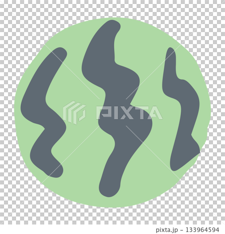 花園的簡明插圖（無主線，易於理解）| 西瓜切開插圖 133964594