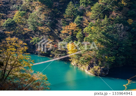 秋の寸又峡と夢の吊り橋 秋の寸又峡と夢の吊り橋 133964941