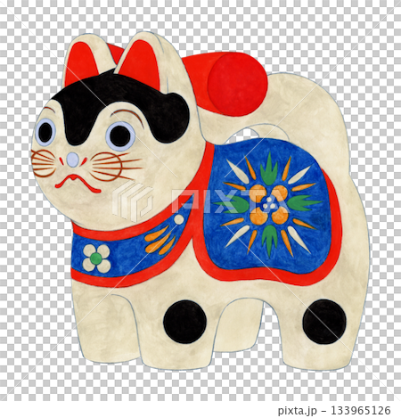 温かみのある手描きの犬張子 温かみのある手描きの犬張子 133965126