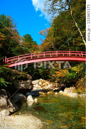 秋の夕森渓谷 竜神の滝 133965375