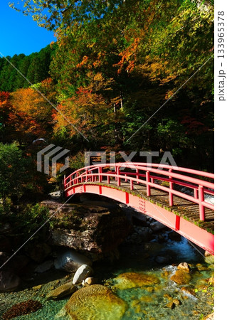 秋の夕森渓谷 竜神の滝 秋の夕森渓谷 竜神の滝 133965378