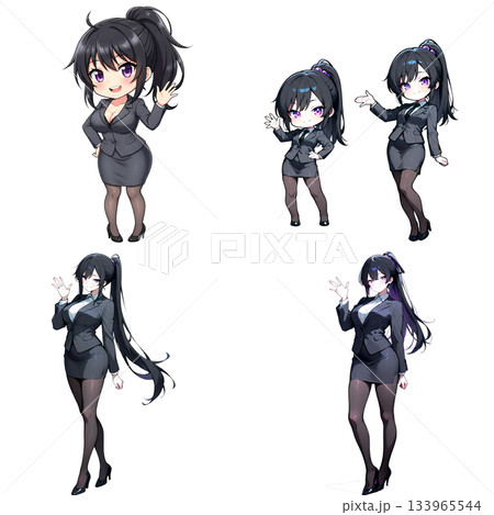 黒いスーツのオフィスレディ 黒いスーツのオフィスレディ 133965544