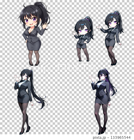 黒いスーツのオフィスレディ 黒いスーツのオフィスレディ 133965544