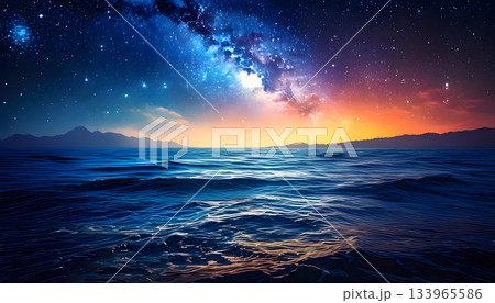 美しい海と星空の海 133965586