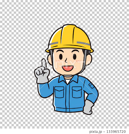 (For safety documents) A worker giving advice 133965720