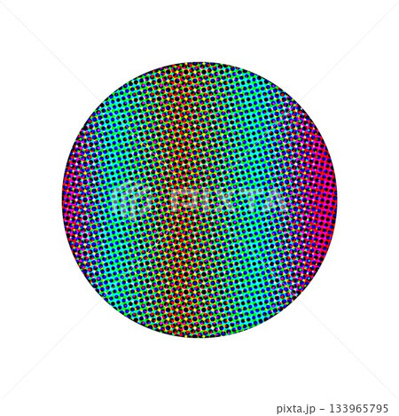 Vivid Rainbow Halftone Circle Abstract Pattern With Colorful Dots For Modern Design 133965795