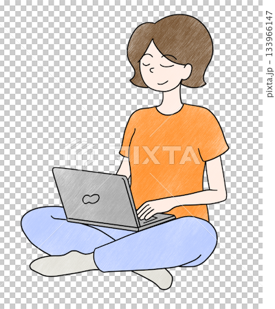 パソコン操作をする女性 パソコン操作をする女性 133966147