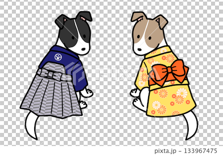 穿著和服的公狗和母狗 133967475