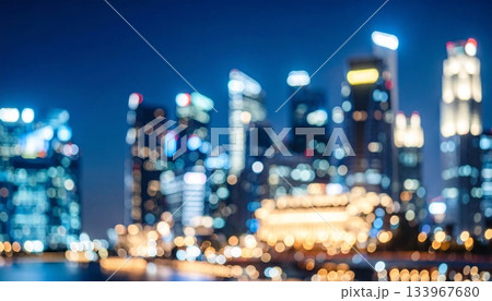 ソフトフォーカスの背景画像 ぼやけた都会のビルの夜景 ソフトフォーカスの背景画像 ぼやけた都会のビルの夜景 133967680