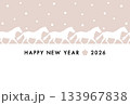 年賀状　happy new year 2026　午年 133967838